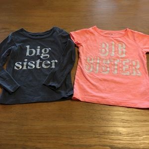 Set of Carter’s Big Sister Shirts